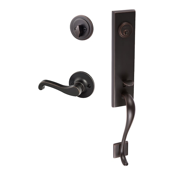 Sure-Loc Hardware Sure-Loc Hardware Solitude Handleset, Sage Lever Handleset Trim, Vintage Bronze, Left Hand SL507-SG-LH 11P - main